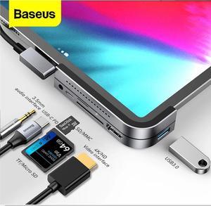 Baseus USB C HUB Type C HUB to HDMI-compatible USB 3.0 PD Port Mobile Phone USB-C USB HUB Adapter For MacBook Pro For iPad Pro