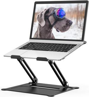 ESTONE Laptop Stand, Aluminum Computer Riser, Ergonomic Laptops Elevator for Desk, Metal Holder Compatible with 10 to 17 Inches Notebook Computer, Z19-Black