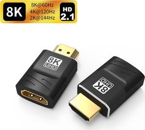 HDMI Adapter Male to Female HDMI 8K@60Hz 4K@120Hz Connector Coupler Extender Converter Support 3D 4K 8k for TV Roku Fire Stick Chromecast Nintendo Switch Xbox One PS5 PS4 Laptop PC