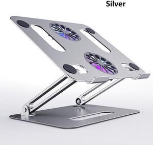 Laptop Tablet Stand with Dual High-speed Fan, Aluminum Ergonomic Foldable Laptop Tablet Mount Computer Stand for Desk, Laptop Tablet Riser Notebook Stand Compatible with 11-17.3 inch Tablet Notebook