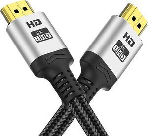 8K HDMI Cable 2.1 3.3FT, Slim 48Gbps High Speed HDMI Braided Cord-4K@120Hz 144Hz 8K@60Hz, HDCP 2.2&2.3, Dynamic HDR,eARC