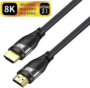 ESTONE Ultra 8K High Speed HDMI Braided Cable - 10 Feet - Black, 48Gbps, 8K, Dynamic HDR, eARC - DynamicView Series