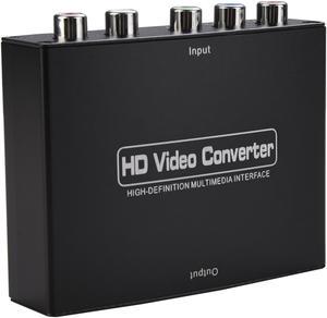 Component to HDMI Converter, YPbPr+L / Audio HD Video Converter 5RCA RGB to HDMI Converter Adapter, Support HD 1080P, DTS, Dolby Digital, OZSC-1