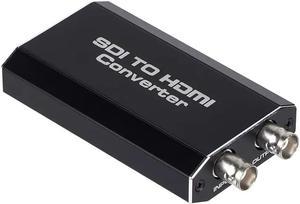 1080P SDI to HDMI Converter, SDI to HDMI Audio De-embedder Support 3G-SDI, HD-SDI, SD-SDI Auto Format Detection and Stereo Audio De-embedder, SDI Loopout (OZH5-1)