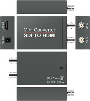 1080P SDI to HDMI Converter,ESTONE SDI to HDMI Audio De-embedder Support 3G-SDI, HD-SDI, SD-SDI Auto Format Detection and Stereo Audio De-embedder, SDI Loopout (OZH5)