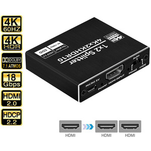 Suceem HDMI Splitter 1 In 2 Out 4K@60Hz – Duplica Schermo Senza Ritardi