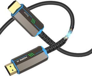 8K Fiber Optic HDMI Cable 50ft, Ultra High Speed 48Gbps HDMI 2.1 Cable [8K@60Hz, 4K@120Hz], Support Dynamic HDR, eARC, Dolby Atmos, HDCP 2.3, Compatible with Nvidia RTX 3080/3090 Xbox X PS5