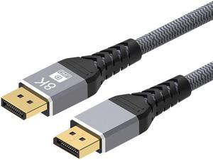 8K 60Hz DisplayPort Cable 3.3FT ,DP 1.4 Male Ultra High Speed Cord for Laptop/PC/TV/Gaming Monitor,Support HBR3 Bandwidth of 32.4Gbps,4K@144Hz,2K@165Hz,1080P@240Hz(DP 1.2 Compatible)