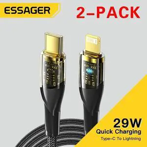 29W USB C Cable, E-Mark 3A PD Fast Charging 480Mbps Nylon Braided Laptop Data Cord for iPhone 14 13 Pro 12 Pro Max 12 11 X XS, AirPods Pro and More, 3.3ft 2-Pack 29W USB C Cable, E-Mark 3A PD Fast Charging 480Mbps Nylon Braided Laptop Data Cord for iPhone 14 13 Pro 12 Pro Max 12 11 X XS, AirPods Pro and More, 3.3ft 2-Pack