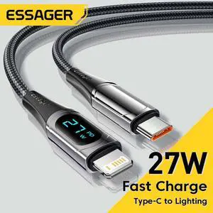 USB C Cable to i-Product 27W Fast Charging Cable - Nylon Braided MFi Certified, Supports Data Transfer Type C Cable, 6.6FT/2M,1 Pack Black USB C Cable to i-Product 27W Fast Charging Cable - Nylon Braided MFi Certified, Supports Data Transfer Type C Cable, 6.6FT/2M,1 Pack Black
