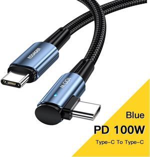 100W USB C Cable, E-Mark 5A PD Type-C Fast Charging 480Mbps Nylon Braided Laptop Data Cord for MacBook Pro Air iPad Samsung Galaxy Pixel LG PS5 and More, 3.3ft 1-Pack