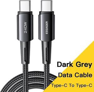 USB C to USB C Cable (6.6ft 240W, 1-Pack), Type C Charging Cable Fast Charge for MacBook Pro 2020, iPad Pro 2020, iPad Air 4, Samsung Galaxy S21, Pixel, Switch, LG, and More  - Black