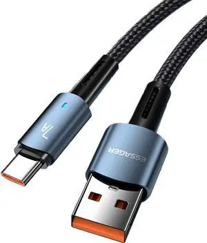 7A USB A to USB C Cable ,Type A to Type C Cable, USB-C Fast Charging Cable Compatible with MacBook Air/Pro, iPad Pro 12.9/11/Air/Mini, Samsung Galaxy (1-Pack, 6.6ft) 7A USB A to USB C Cable ,Type A to Type C Cable, USB-C Fast Charging Cable Compatible with MacBook Air/Pro, iPad Pro 12.9/11/Air/Mini, Samsung Galaxy (1-Pack, 6.6ft)