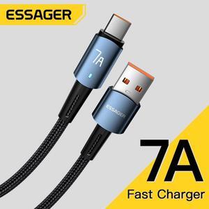 USB A to USB C Cable, E-Mark 7A PD Type-C Fast Charging 480Mbps Nylon Braided Laptop Data Cord for MacBook Pro Air iPad Samsung Galaxy Pixel LG PS5 and More, 6.6ft 1-Pack