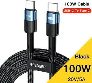 100W USB C Cable, E-Mark 5A PD Type-C Fast Charging 480Mbps Nylon Braided Laptop Data Cord for MacBook Pro Air iPad Samsung Galaxy Pixel LG PS5 and More, 3.3ft 1-Pack 100W USB C Cable, E-Mark 5A PD Type-C Fast Charging 480Mbps Nylon Braided Laptop Data Cord for MacBook Pro Air iPad Samsung Galaxy Pixel LG PS5 and More, 3.3ft 1-Pack