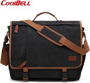 Messenger Bag Men,Waterproof Crossbody Bag,Satchel Shoulder Bag fits 17.3 Inch Laptop Notebook - Dark Grey