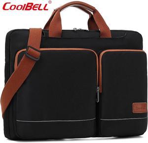 Laptop Bag for Women 156 Inch Shoulder Bag Waterproof Laptop Sleeve Case with Cable Organize Bag Business Briefcase College 14156 Inch Laptop Carrier  Black