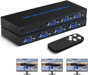 4 Port 15 Pin Female(4 in 3 Out) VGA Switch Box Resolution up to 1920x1080 for PC TV Monitor ( 4X3 VGA Switch Splitter )