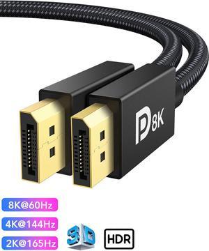 8K DisplayPort Cable 1.4 3.3FT, Display Port Cable 144hz,Ultra High Speed 32.4Gbps, DP Cable 8K@60hz, 4K@144Hz, 1080P@240hz, HDR, HBR3 Display Port Cord for Gaming Monitor Graphics Card