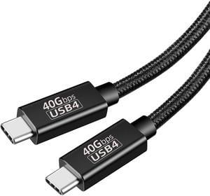 Thunderbolt 4 Cable 8K@60Hz Ultra HD Display USB4 40Gbps USB Type C to Type C PD240W Fast Charging Data Cable USB-C Cable for External SSD,eGpu,USB-C Docking Station,etc - 1.5ft