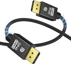 VESA Certified 8K DisplayPort Cable 6.6FT, DP 2.1 Cable Displayport to Displayport Cable Support 8K@60Hz, 4K@144Hz/120Hz, FreeSync, G-Sync, HDR10, 40Gbps for Gaming Laptop TV PC Computer Monitor