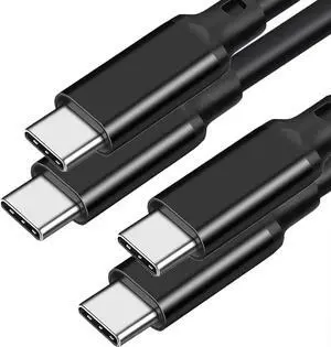 USB C 3.2 Gen 2X2 Cable 1.6FT , 4K@60Hz Video Output, 5A 100W Fast Charge & 20Gbps Data Sync Type C Cord Compatible with Samsung T7, Galaxy S21 S20, Pixel 6 5, SSD, Oculus Quest - 2-Pack