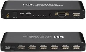 4K 2x3 Video Wall Controller Splitter 14 Display Modes viewer, Video Wall Processor with RS232 Control Support 1x1, 1x2, 1x3, 1x4, 1x5,1x6, 2x1, 2x2, 2x3, 3x1, 3x2, 4x1,5x1, 6x1