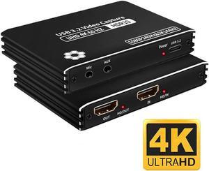 2K 144FPS Capture Card, Audio Video Capture Card with Microphone 4K HDMI Loop-Out, 4K 60fps Video Recorder for Gaming/Live Streaming/Video Conference, Works for Nintendo Switch/PS4/OBS/Camera/ PC