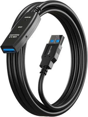 USB 3.0 Active Extension Cable 16 Feet, Type A Male to Female Extender Cord, USB Repeater Cable with 1 Signal Boosters , for Laptop, Hard Drive, Printer, Webcam, Xbox, VR, PS4