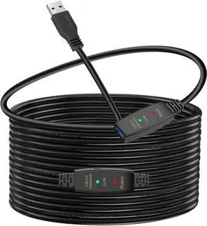 Active USB 3.0 Extension Cable 33 FT, USB 3.0 Extender Male to Female Cord with Signal Booster Compatible with Oculus Quest 2, Rift Sensor, Steam VR, Gaming PC, Printer Active USB 3.0 Extension Cable 33 FT, USB 3.0 Extender Male to Female Cord with Signal Booster Compatible with Oculus Quest 2, Rift Sensor, Steam VR, Gaming PC, Printer
