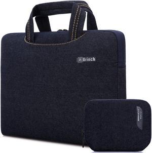 BRINCH Waterproof Anti-tear Sleeve for 15.6-Inch Laptop Bundle with Accessory Bag for 15 - 15.6-Inch Laptop / Notebook / MacBook / Ultrabook / Chromebook Computers, Denim Blue