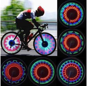 ESTONE Bike Rim Lights,  Ultra Bright LED Bicycle Waterproof Wheel Light 32LED/32Patterns Bicycle Rim Light, String Colorful Bicycle Tire Accessories