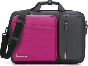 ESTONE Anti Theft Laptop Backpack,Laptop Bags For Up to 15.6-17.3 Inch Laptops/3 Styles Carry Lightweight College School Student Travel Business Work Computer Backpack, Pink