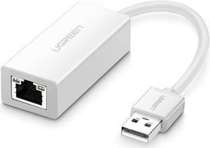 ESTONE USB 2.0 Ethernet Adapter 10/100Mbps Lan Adapter External USB to Ethernet High Speed Network Card for Nintendo Switch, Wii, Wii U, Macbook, Chromebook, Windows 10, 8.1, Mac OS, Surface Pro-White