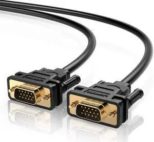 ESTONE VGA SVGA HD15 Male to connector with Ferrite Cores Gold Plated Connectors Support 1080P Full HD for Projectors, HDTVs, Displays and More VGA Enabled Devices-(6.6ft/2m)