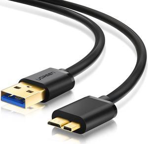 ESTONE USB 3.0 A Male to Micro B Cable for WD Western Digital My Passport and Elements hard drives,Toshiba Canvio, Seagate FreeAgent and more Support Data Sync & Charging (1.5ft, 0.5maters)