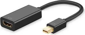 ESTONE Thunderbolt to HDMI, 4Kx2K Mini DisplayPort to HDMI (Mini DP) Adapter for MacBook, Chromebook Pixel, Surface Pro, HDTVs, Monitors, Projectors and More, 4K,- Black