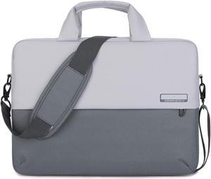 BRINCH Laptop Shoulder Bag Compatible 14-14.6 Inch MacBook Pro, Ultrabook Netbook Tablet, Polyester Ultraportable Protective Briefcase Carrying Handbag Sleeve Case Cover, Gray