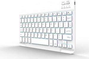 ESTONE Ultrathin Wireless Bluetooth Keyboard for iPad Air/Pro 10.5, iPad Pro 12.9, iPad Pro 9.7, New iPad 9.7 Inch 2017, iPad Air 2, iPad Air, iPad 2/3 / 4, iPad First Generation , White