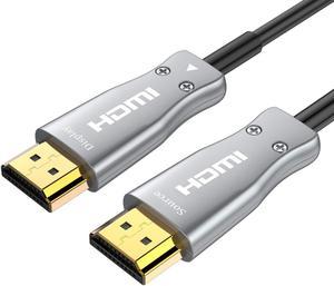 ESTONE Fiber Optic HDMI Cable 4K HDR 60Hz, Fiber HDMI Support 2.0b Premium 18Gbps High-Speed Slim and Flexible 3D 4:4:4/4:2:2/4:2:0 Suitable for Apple TV, HDTV, TV Box, Playstation4 PS3,Xbox-1M/3.3ft