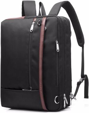 ESTONE 17.3-inch Laptop Hybrid Briefcase, Notebooks Bag Converts to Backpack, Multi-Functional Travel Rucksack, CB-5506 Black