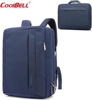 ESTONE Messenger Bag 15.6 inch Laptop Backpack School College Convertible Backpack Multifunction Business Briefcase Shoulder Bag Leisure Handbag Travel Canvas Rucksack (CB-5501 Blue)