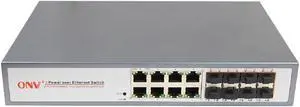 250W 16-Port Ful Gigabit L2+ Managed PoE Switch 8*10/100/1000M PoE+8*Gigabit SFP  ONV-POE33168PFM-at