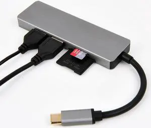 5-in-1 Usb Hubs Type C to USB3.0 HDMI SD TF Type-C Docking Station Plug and Play