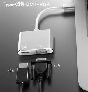 USB3.1 Connectors Type-C TO HDMI Female VGA Video Adapter Cable Docking Station