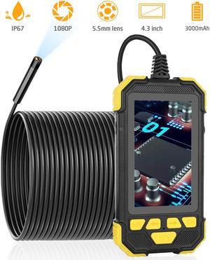 Y19-7.9mm-3.5m Dual-lens Borescope HD 1080P Hard Wire 4.3-inch Large Screen + IP67 Waterproof 7.9mm lens for  Car Sewer Air Conditioner Mechanical Maintenance-3.5M