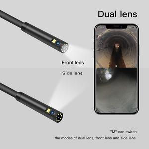F280-8mm-5m WIFI Endoscope Dual Camera Lens WIFI Inspection Endoscope HD1080P 2M IP68 Waterproof Hard Wire Wireless 8mm 9 LED Borescope Camera For Android IOS Mac