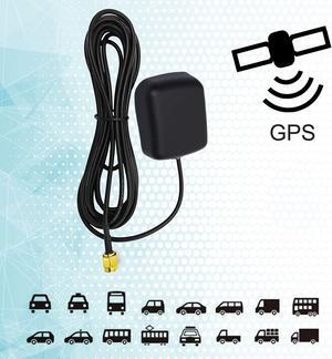 GPS Antenna SMA Male Plug Active Antenna Aerial Connector Cable 1 Meters for Dash DVD Head Unit Stereos - Right Angle Plug