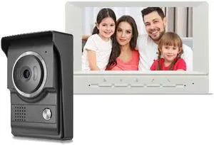 7 Inch TFT LCD Night vision  Intercom Monitor unlock Doorbell 700CMOS Super backlight  compensation  Camera