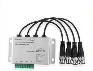 US warehouse BNC RJ45 UTP 4CH Passive HD Video Balun Cable Converter transceiver